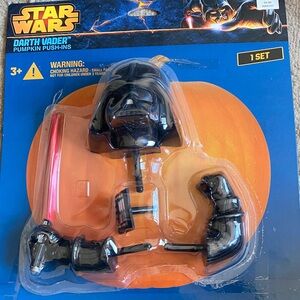 Star Wars pumpkin push ins decoration Halloween new, Darth Vader